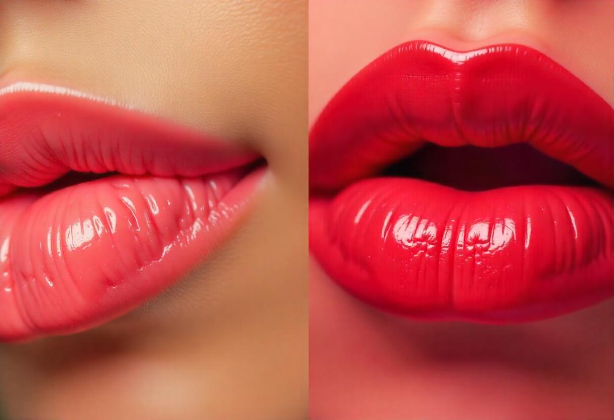 رژ لب با سرب صورتی و قرمز